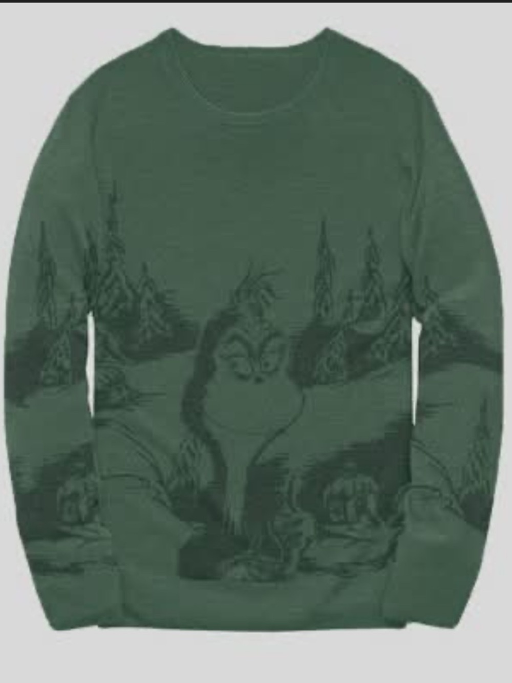 Dr Seuss Grinch Sweater‎ NWT Men’s Small Green Graphic Knit Crewneck Holiday